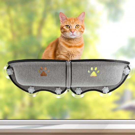 GUUSII HOME Cat Window Lounger Large Cat Bed Hammock Window Sill Powerful Suction Cup Window Hammock for Cats Indoor and Car Cat Window Seat L71 x W 19 x H 9 cm GUUSII HOME Cat Window Lounger Large Cat Bed Hammock Window Sill Powerful Suction Cup Window Hammock for Cats Indoor and Car Cat Window Seat L71 x W 19 x H 9 cm