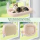 GUUSII HOME Hammock Cat Window Lounger Foldable Cat Bed Window Hammock Window Sill Cat Lounger Window Seat Sleeping Place Cats with 4 Suction Cups Easy to Assemble (Champagne) GUUSII HOME Hammock Cat Window Lounger Foldable Cat Bed Window Hammock Window Sill Cat Lounger Window Seat Sleeping Place Cats with 4 Suction Cups Easy to Assemble (Champagne)