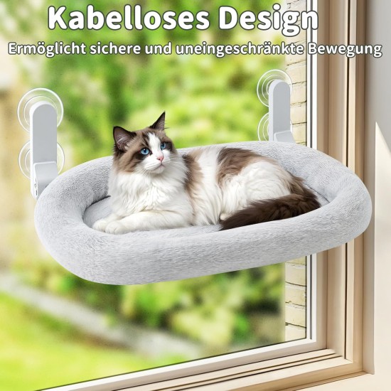 GUUSII HOME Hammock Cat Window Lounger Foldable Cat Bed Window Hammock Window Sill Cat Lounger Window Seat Sleeping Place Cats with 4 Suction Cups Easy to Assemble (Champagne) GUUSII HOME Hammock Cat Window Lounger Foldable Cat Bed Window Hammock Window Sill Cat Lounger Window Seat Sleeping Place Cats with 4 Suction Cups Easy to Assemble (Champagne)