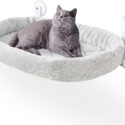GUUSII HOME Window Lounger for Cats Cat Bed Window Hammock Cat Window Sill Cat Lounger Foldable Window Lounger Window Hammock Cat Hammock Up to 18 kg (Grey, M) GUUSII HOME Window Lounger for Cats Cat Bed Window Hammock Cat Window Sill Cat Lounger Foldable Window Lounger Window Hammock Cat Hammock Up to 18 kg (Grey, M)
