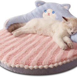 Galatée Cat Bed, Round Pet Bed for Cats and Puppies, Warm, Comfortable Pet Bed, Removable, Washable Cat Bed, Cat Sofa for Indoor and Outdoor Cat (Pink) Galatée Cat Bed, Round Pet Bed for Cats and Puppies, Warm, Comfortable Pet Bed, Removable, Washable Cat Bed, Cat Sofa for Indoor and Outdoor Cat (Pink)