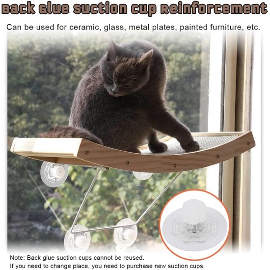 Gecheer Cat Window Seat, Window Sill Cat, Cat Window Hammock, Pet Hammock Con Powerful Suction Cup, Cat Jumping Platform, Cat Bed Window, Solid Wood Sun Hammock Gecheer Cat Window Seat, Window Sill Cat, Cat Window Hammock, Pet Hammock Con Powerful Suction Cup, Cat Jumping Platform, Cat Bed Window, Solid Wood Sun Hammock