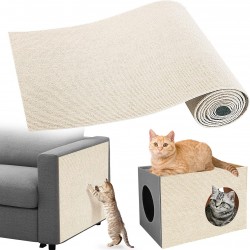 Gimars Self-Adhesive Scratching Mat 200 cm x 40 cm, DIY Scratch Protection Sofa Cat Scratching Board Cat Scratching Mat Cat Wall Cat Rug Scratch Protection Furniture for Cats, Beige Gimars Self-Adhesive Scratching Mat 200 cm x 40 cm, DIY Scratch Protection Sofa Cat Scratching Board Cat Scratching Mat Cat Wall Cat Rug Scratch Protection Furniture for Cats, Beige