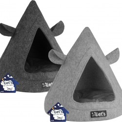 Glooke Selected Lets Sleep Pet Cave Teepee Cushion Bed Pyramid Grey, Multicoloured, One Size Glooke Selected Lets Sleep Pet Cave Teepee Cushion Bed Pyramid Grey, Multicoloured, One Size