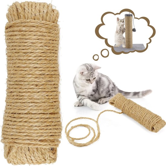 HAPPY HACHI Sisal Rope for Scratching Posts, Sisal Scratching Post Replacement Hemp Rope Cat Accessories for Cats, Scratching Post, Scratching Rope, Household, Garden Decoration, Household, DIY HAPPY HACHI Sisal Rope for Scratching Posts, Sisal Scratching Post Replacement Hemp Rope Cat Accessories for Cats, Scratching Post, Scratching Rope, Household, Garden Decoration, Household, DIY