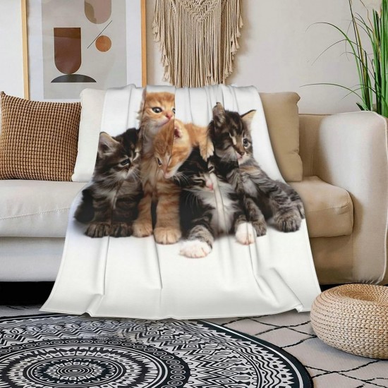 HGOD DESIGNS Cute Cat Blanket for Women Lightweight Soft Fleece Flannel Throw Blanket Cat Cowboy on a Horse Sofa Couch Living Room 130x150cm HGOD DESIGNS Cute Cat Blanket for Women Lightweight Soft Fleece Flannel Throw Blanket Cat Cowboy on a Horse Sofa Couch Living Room 130x150cm