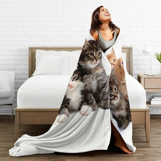 HGOD DESIGNS Cute Cat Blanket for Women Lightweight Soft Fleece Flannel Throw Blanket Cat Cowboy on a Horse Sofa Couch Living Room 130x150cm HGOD DESIGNS Cute Cat Blanket for Women Lightweight Soft Fleece Flannel Throw Blanket Cat Cowboy on a Horse Sofa Couch Living Room 130x150cm