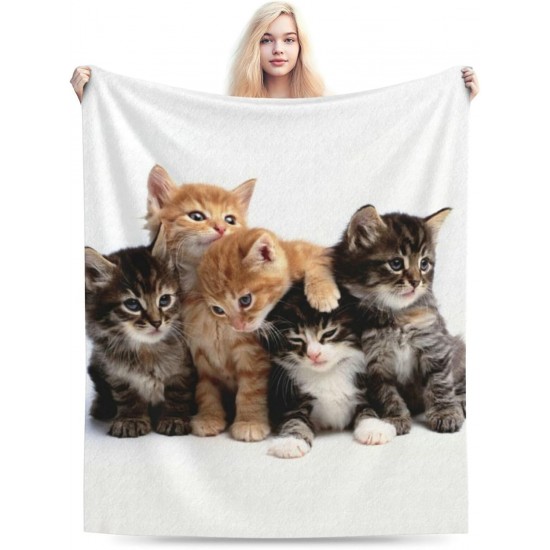 HGOD DESIGNS Cute Cat Blanket for Women Lightweight Soft Fleece Flannel Throw Blanket Cat Cowboy on a Horse Sofa Couch Living Room 130x150cm HGOD DESIGNS Cute Cat Blanket for Women Lightweight Soft Fleece Flannel Throw Blanket Cat Cowboy on a Horse Sofa Couch Living Room 130x150cm