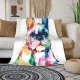 HGOD DESIGNS Cute Cat Blanket for Women Lightweight Soft Fleece Flannel Throw Blanket Cat Cowboy on a Horse Sofa Couch Living Room 130x150cm HGOD DESIGNS Cute Cat Blanket for Women Lightweight Soft Fleece Flannel Throw Blanket Cat Cowboy on a Horse Sofa Couch Living Room 130x150cm