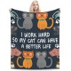 HGOD DESIGNS Cute Cat Blanket for Women Lightweight Soft Fleece Flannel Throw Blanket Cat Cowboy on a Horse Sofa Couch Living Room 130x150cm HGOD DESIGNS Cute Cat Blanket for Women Lightweight Soft Fleece Flannel Throw Blanket Cat Cowboy on a Horse Sofa Couch Living Room 130x150cm