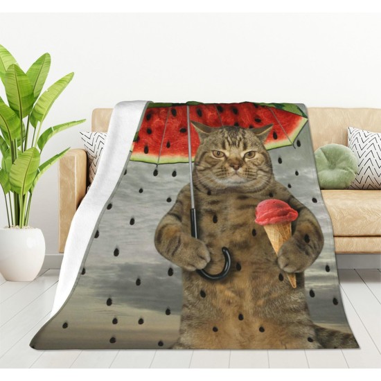 HGOD DESIGNS Funny Cat Throw Blanket Ultra Soft Warm All Seasons Two Brave Cats Drifting in Steel Decorative Fleece Blankets for Bed Chair Car Sofa Couch HGOD DESIGNS Funny Cat Throw Blanket Ultra Soft Warm All Seasons Two Brave Cats Drifting in Steel Decorative Fleece Blankets for Bed Chair Car Sofa Couch