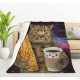HGOD DESIGNS Funny Cat Throw Blanket Ultra Soft Warm All Seasons Two Brave Cats Drifting in Steel Decorative Fleece Blankets for Bed Chair Car Sofa Couch HGOD DESIGNS Funny Cat Throw Blanket Ultra Soft Warm All Seasons Two Brave Cats Drifting in Steel Decorative Fleece Blankets for Bed Chair Car Sofa Couch