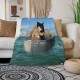 HGOD DESIGNS Funny Cat Throw Blanket Ultra Soft Warm All Seasons Two Brave Cats Drifting in Steel Decorative Fleece Blankets for Bed Chair Car Sofa Couch HGOD DESIGNS Funny Cat Throw Blanket Ultra Soft Warm All Seasons Two Brave Cats Drifting in Steel Decorative Fleece Blankets for Bed Chair Car Sofa Couch