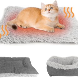 HIULLEN Self-Heating Blanket Cat Dogs, Soft Cat Bed, Fluffy Self-Warming Cat Blanket, Electric Blanket, Pet Bed, Cat Sofa, Washable Heat Blanket Cat for Cats and Small Dogs (60 x 50 cm) HIULLEN Self-Heating Blanket Cat Dogs, Soft Cat Bed, Fluffy Self-Warming Cat Blanket, Electric Blanket, Pet Bed, Cat Sofa, Washable Heat Blanket Cat for Cats and Small Dogs (60 x 50 cm)