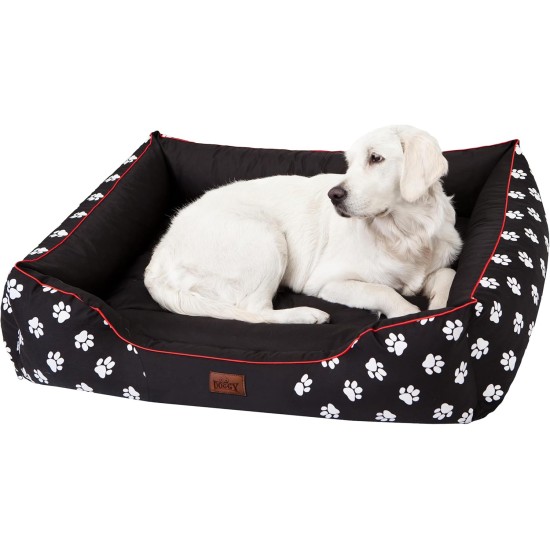 HOBBYDOG Cordura Prestige Dog Bed, X-Large, Black with Wheels HOBBYDOG Cordura Prestige Dog Bed, X-Large, Black with Wheels