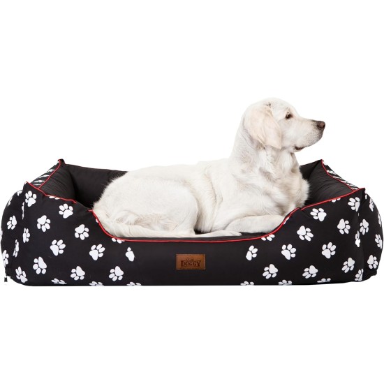 HOBBYDOG Cordura Prestige Dog Bed, X-Large, Black with Wheels HOBBYDOG Cordura Prestige Dog Bed, X-Large, Black with Wheels