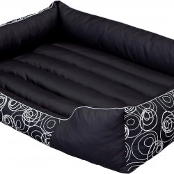 HOBBYDOG Cordura Prestige Dog Bed, X-Large, Black with Wheels HOBBYDOG Cordura Prestige Dog Bed, X-Large, Black with Wheels