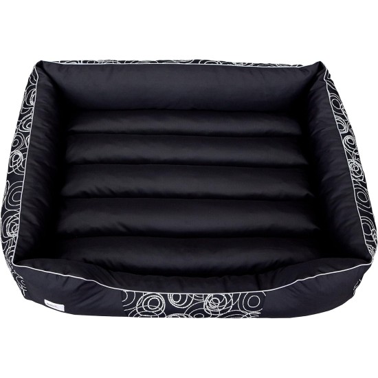 HOBBYDOG Cordura Prestige Dog Bed, X-Large, Black with Wheels HOBBYDOG Cordura Prestige Dog Bed, X-Large, Black with Wheels
