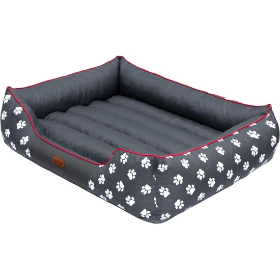 HOBBYDOG Cordura Prestige Dog Bed, X-Large, Black with Wheels HOBBYDOG Cordura Prestige Dog Bed, X-Large, Black with Wheels