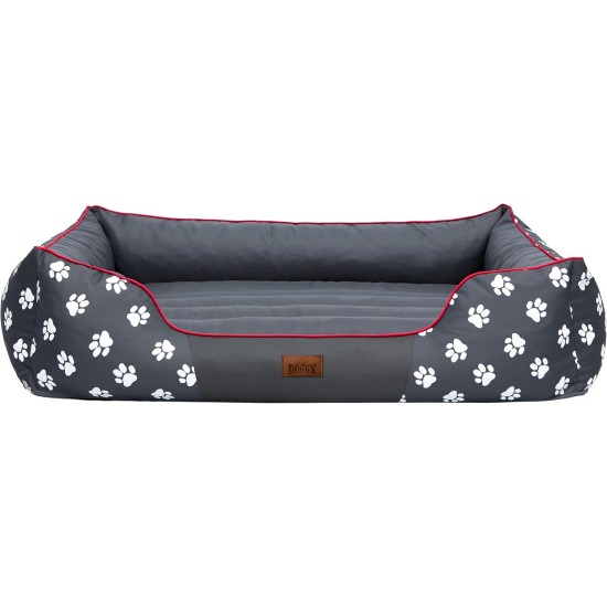 HOBBYDOG Cordura Prestige Dog Bed, X-Large, Black with Wheels HOBBYDOG Cordura Prestige Dog Bed, X-Large, Black with Wheels