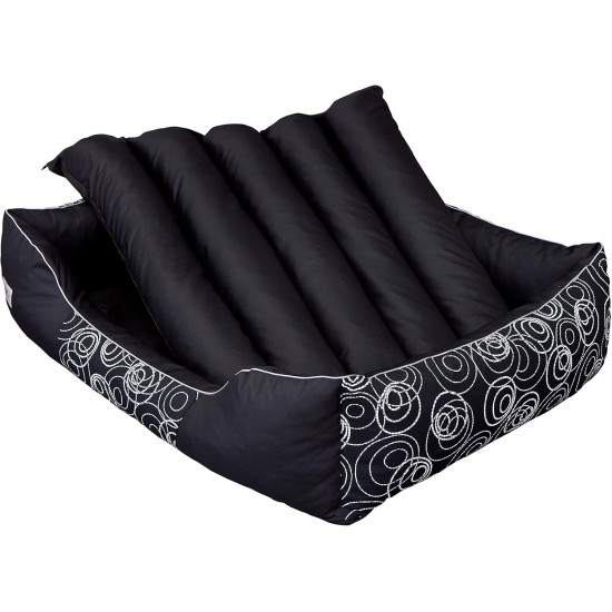 HOBBYDOG Cordura Prestige Dog Bed, X-Large, Black with Wheels HOBBYDOG Cordura Prestige Dog Bed, X-Large, Black with Wheels