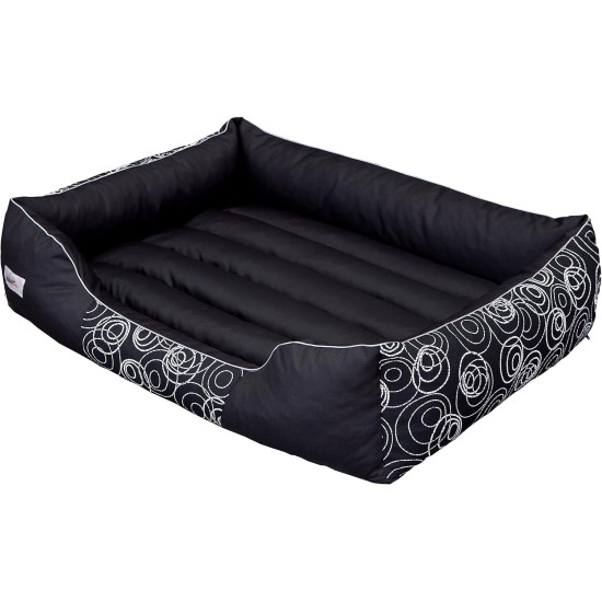 HOBBYDOG Cordura Prestige Dog Bed, X-Large, Black with Wheels HOBBYDOG Cordura Prestige Dog Bed, X-Large, Black with Wheels