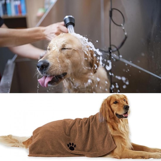 HTRTRR Quick Dry Dog Towel, 2 Pack Pet Dog Towels Super Microfiber, Soft, Comfortable and Absorbent (Yellow/Green, 60 x 120 cm) HTRTRR Quick Dry Dog Towel, 2 Pack Pet Dog Towels Super Microfiber, Soft, Comfortable and Absorbent (Yellow/Green, 60 x 120 cm)