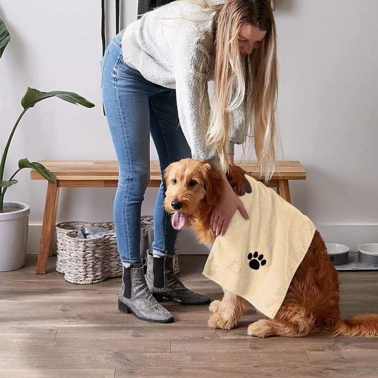 HTRTRR Quick Dry Dog Towel, 2 Pack Pet Dog Towels Super Microfiber, Soft, Comfortable and Absorbent (Yellow/Green, 60 x 120 cm) HTRTRR Quick Dry Dog Towel, 2 Pack Pet Dog Towels Super Microfiber, Soft, Comfortable and Absorbent (Yellow/Green, 60 x 120 cm)