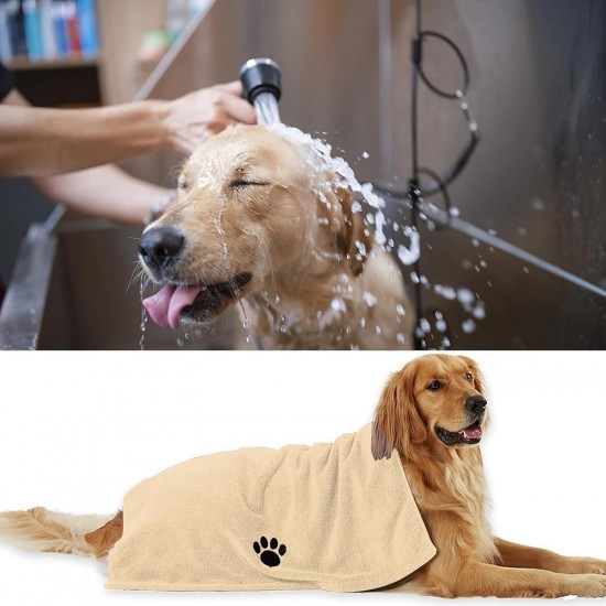 HTRTRR Quick Dry Dog Towel, 2 Pack Pet Dog Towels Super Microfiber, Soft, Comfortable and Absorbent (Yellow/Green, 60 x 120 cm) HTRTRR Quick Dry Dog Towel, 2 Pack Pet Dog Towels Super Microfiber, Soft, Comfortable and Absorbent (Yellow/Green, 60 x 120 cm)