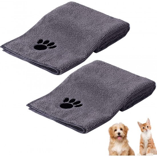 HTRTRR Quick Dry Dog Towel, 2 Pack Pet Dog Towels Super Microfiber, Soft, Comfortable and Absorbent (Yellow/Green, 60 x 120 cm) HTRTRR Quick Dry Dog Towel, 2 Pack Pet Dog Towels Super Microfiber, Soft, Comfortable and Absorbent (Yellow/Green, 60 x 120 cm)