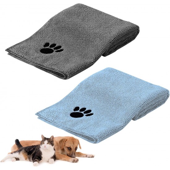 HTRTRR Quick Dry Dog Towel, 2 Pack Pet Dog Towels Super Microfiber, Soft, Comfortable and Absorbent (Yellow/Green, 60 x 120 cm) HTRTRR Quick Dry Dog Towel, 2 Pack Pet Dog Towels Super Microfiber, Soft, Comfortable and Absorbent (Yellow/Green, 60 x 120 cm)