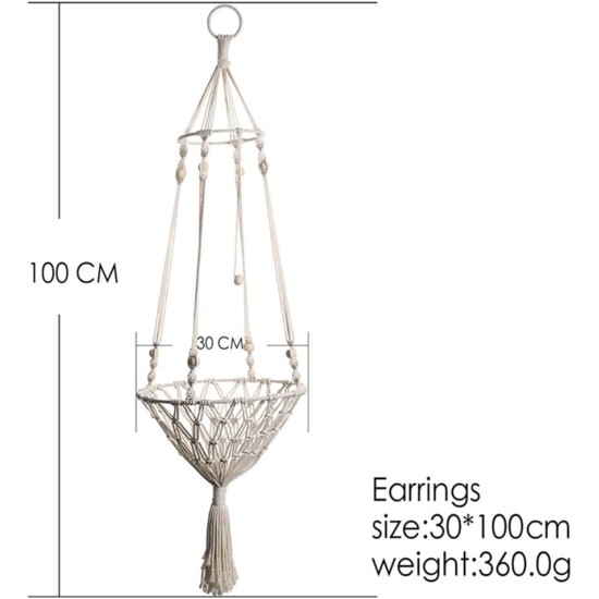Hanging Cat Hammock Bed, Tassel Macrame Hanging Cat Hammock Bohemia Hand Woven Cat Swing Bed for Sleeping, Playing and Lounging, up to 5 kg Hanging Cat Hammock Bed, Tassel Macrame Hanging Cat Hammock Bohemia Hand Woven Cat Swing Bed for Sleeping, Playing and Lounging, up to 5 kg