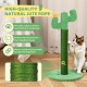 Happy & Polly Cat Scratching Post - Jute Cactus Scratching Post - Height 50 cm Small Creative Scratching Post with Stable Base for Kittens and Adult Cats - Green Happy & Polly Cat Scratching Post - Jute Cactus Scratching Post - Height 50 cm Small Creative Scratching Post with Stable Base for Kittens and Adult Cats - Green