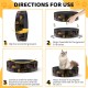 Happy&Polly Scratching Cardboard for Cats - Round 2 in 1 Double-Sided Usable Scratching Mat Cat Toy Scratching Furniture Corrugated Cardboard Recyclable Scratching Pad Made of Quality Cardboard, Keep Happy&Polly Scratching Cardboard for Cats - Round 2 in 1 Double-Sided Usable Scratching Mat Cat Toy Scratching Furniture Corrugated Cardboard Recyclable Scratching Pad Made of Quality Cardboard, Keep