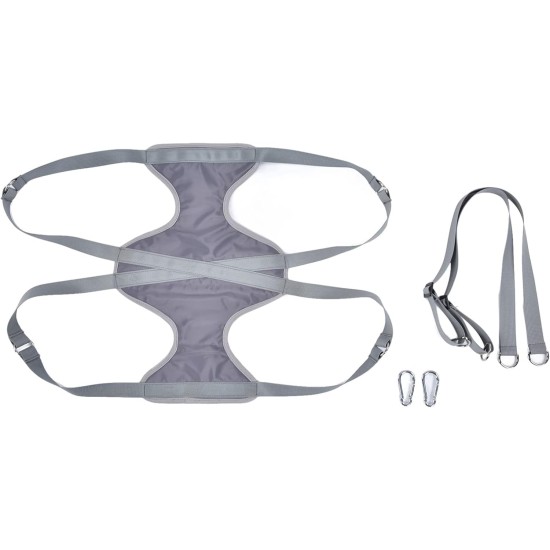 Haustierpflege-Hängematte, weich, atmungsaktiv, Rückhaltetasche für Hunde, Katzen, Nagelknipser, Zähne, Ohren, Reinigung, Größe M (Grey)