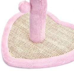Heart Shaped Cat Tree with Resting Areas, Scratching Posts and Toys to Stimulate Pet Play and Recovery Heart Shaped Cat Tree with Resting Areas, Scratching Posts and Toys to Stimulate Pet Play and Recovery