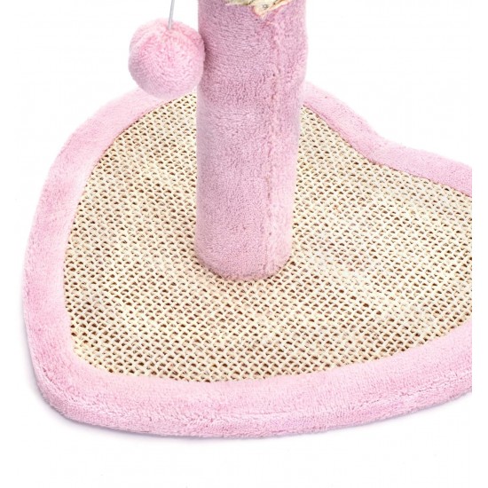 Heart Shaped Cat Tree with Resting Areas, Scratching Posts and Toys to Stimulate Pet Play and Recovery Heart Shaped Cat Tree with Resting Areas, Scratching Posts and Toys to Stimulate Pet Play and Recovery