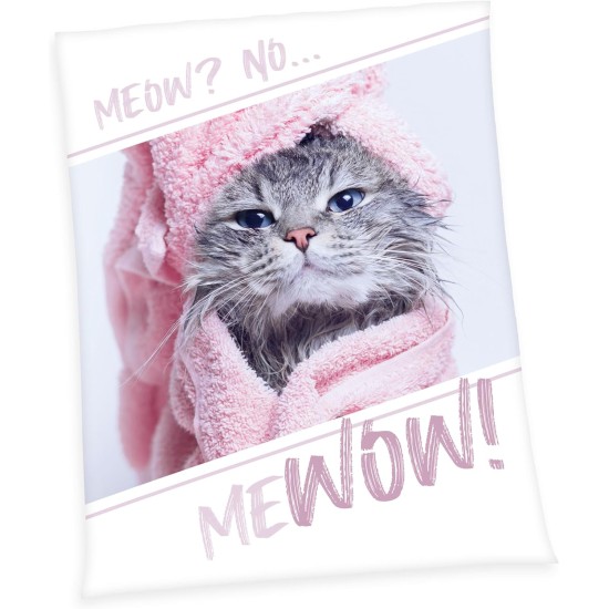 Herding Young Collection Cat Fleece Blanket, 130 x 170 cm, 100% Polyester, Fleece