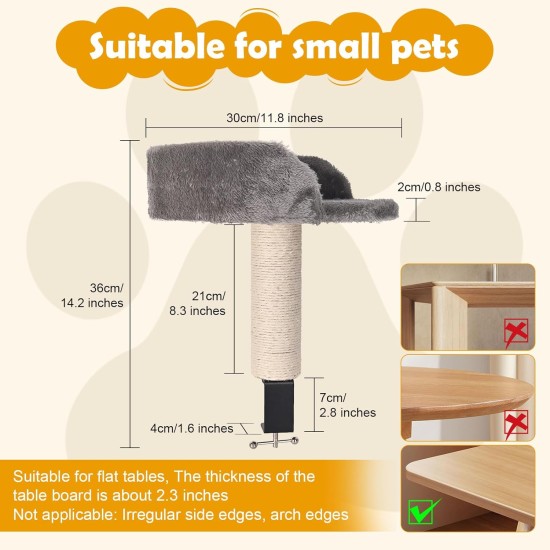 Hivexagon Cat Desk Bed with Scratching Post and Soft Plush Padding Allows Your Cat to Learn and Work with You - Up to 40 lbs Hivexagon Cat Desk Bed with Scratching Post and Soft Plush Padding Allows Your Cat to Learn and Work with You - Up to 40 lbs