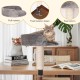 Hivexagon Cat Desk Bed with Scratching Post and Soft Plush Padding Allows Your Cat to Learn and Work with You - Up to 40 lbs