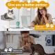 Hivexagon Cat Desk Bed with Scratching Post and Soft Plush Padding Allows Your Cat to Learn and Work with You - Up to 40 lbs