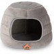 Hollypet Cat Bed, Small Dog Bed, 2-in-1 Foldable Pet Cave Bed, Warm Crystal Velvet Pet Bed, Grey, S Hollypet Cat Bed, Small Dog Bed, 2-in-1 Foldable Pet Cave Bed, Warm Crystal Velvet Pet Bed, Grey, S