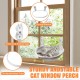 Homegroove Katzenfenster-Sitzplatz, 45 x 30 Zentimeter Faltbare Katzenhängematte für Fenster mit stabilem Metallrahmen (Grau, 45 x 30 cm) Homegroove Katzenfenster-Sitzplatz, 45 x 30 Zentimeter Faltbare Katzenhängematte für Fenster mit stabilem Metallrahmen (Grau, 45 x 30 cm)
