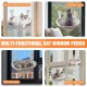Homegroove Katzenfenster-Sitzplatz, 45 x 30 Zentimeter Faltbare Katzenhängematte für Fenster mit stabilem Metallrahmen (Grau, 45 x 30 cm) Homegroove Katzenfenster-Sitzplatz, 45 x 30 Zentimeter Faltbare Katzenhängematte für Fenster mit stabilem Metallrahmen (Grau, 45 x 30 cm)