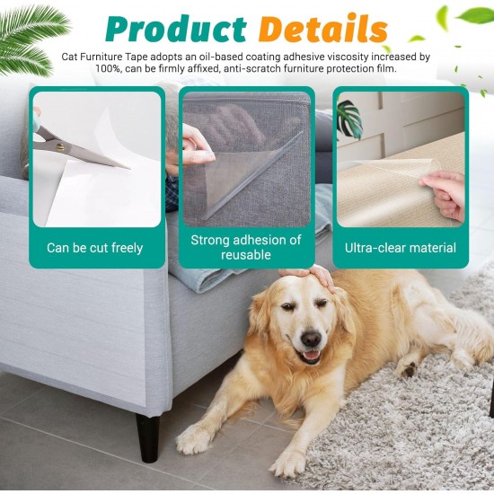 Huakaile 20 Packungen Transparenter Katzenkratz-Möbelschutz, 15 x 30 cm, Couchschutz von Katzenkrallen, nicht klebend, klar, einseitig, Anti-Kratzband, Couchbezug (20) Huakaile 20 Packungen Transparenter Katzenkratz-Möbelschutz, 15 x 30 cm, Couchschutz von Katzenkrallen, nicht klebend, klar, einseitig, Anti-Kratzband, Couchbezug (20)