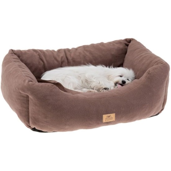 Hundekörbchen Hundesofa Katzenbett COCCOLO MICROFLEECE 50 Weiches Mikrofleece, Waschbar, Taupe