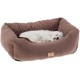 Hundekörbchen Hundesofa Katzenbett COCCOLO MICROFLEECE 50 Weiches Mikrofleece, Waschbar, Taupe