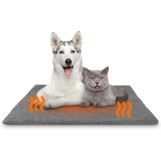 Hysagtek Cat Blanket for Cats, Self-Heating Cat Blanket, 50 x 70 cm, Heat Blanket, No Electricity, Electric Blanket, Cat Fluffy Washable Cat Blanket, Self-Warming, Noiseless Cats (Grey) Hysagtek Cat Blanket for Cats, Self-Heating Cat Blanket, 50 x 70 cm, Heat Blanket, No Electricity, Electric Blanket, Cat Fluffy Washable Cat Blanket, Self-Warming, Noiseless Cats (Grey)