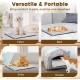 IDOGCHEW Self-Heating Cat Blanket 60 x 45 cm, Electric Blanket without Electricity for Cats, Fluffy & Silent Heat Blanket Cat, Comfortable Washable Cat Blanket with Non-Slip Function, Light Grey IDOGCHEW Self-Heating Cat Blanket 60 x 45 cm, Electric Blanket without Electricity for Cats, Fluffy & Silent Heat Blanket Cat, Comfortable Washable Cat Blanket with Non-Slip Function, Light Grey