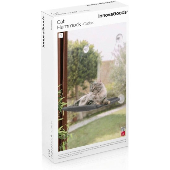 InnovaGoods® Hanging Cat Hammock, Wool Cat Bed, Scratch-Resistant Cat Hammock, No Scratching or Damage to Surfaces, Suitable for Various Uses and Rooms InnovaGoods® Hanging Cat Hammock, Wool Cat Bed, Scratch-Resistant Cat Hammock, No Scratching or Damage to Surfaces, Suitable for Various Uses and Rooms